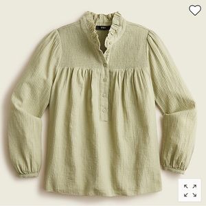 J. Crew long sleeve soft gauze garden top
